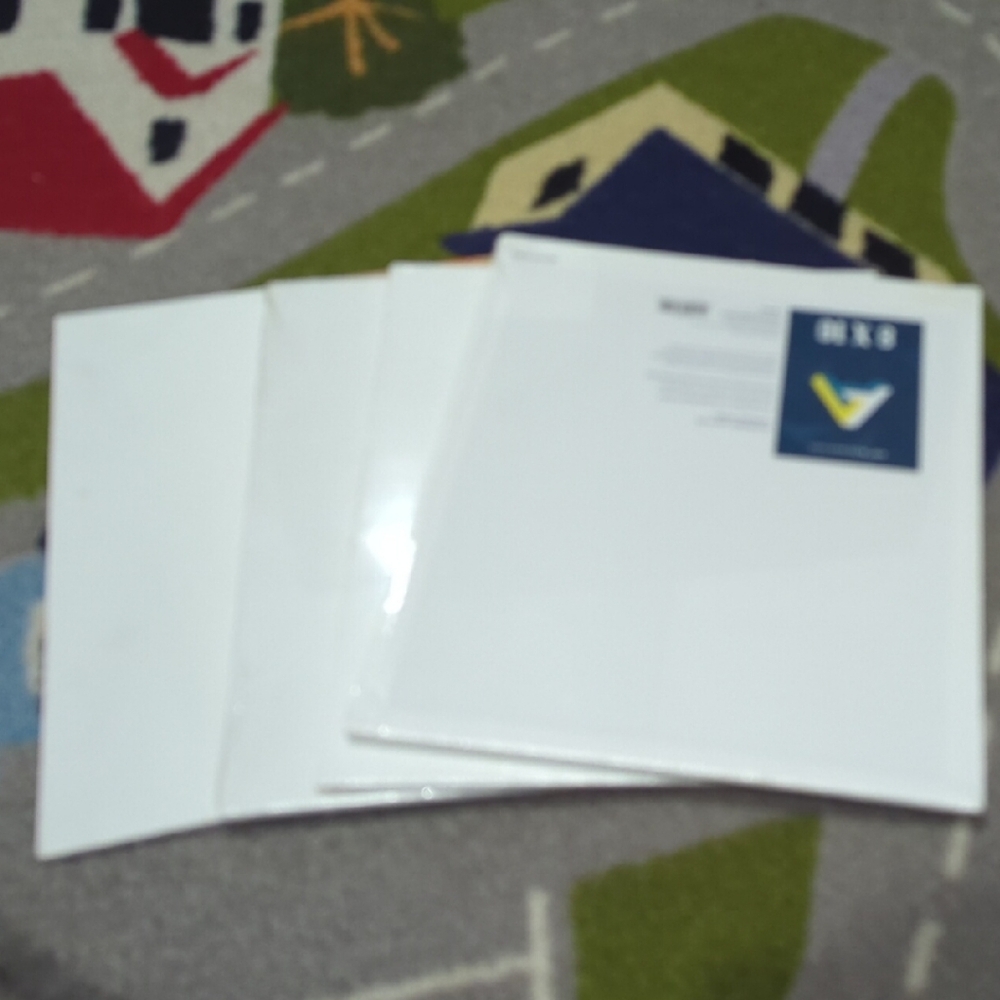 Four 8x10 Art Canvas Boards, Primed .